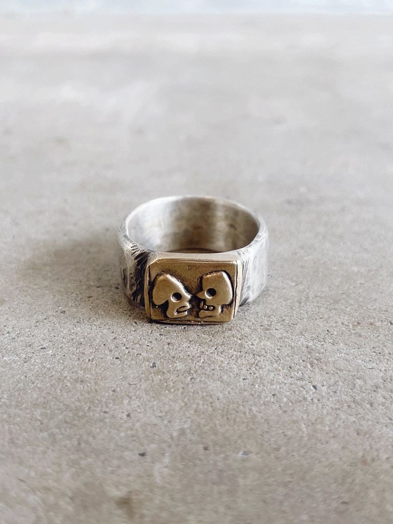 Brass cheap skull ring